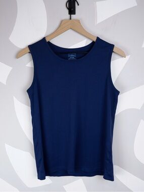 L.L. Bean 100% Supima Cotton Tank Top in Navy | M